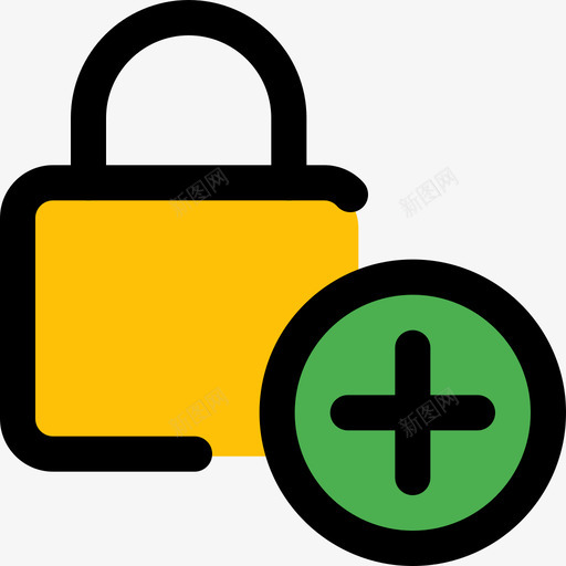添加web应用安全4线性颜色svg_新图网 https://ixintu.com 添加 web 应用 安全 线性 颜色
