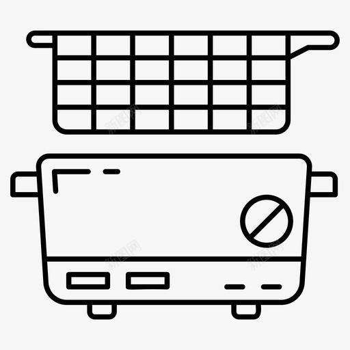 油炸锅炊具电锅svg_新图网 https://ixintu.com 油炸锅 炊具 电锅 厨房用具 电子 电器 向量 图标