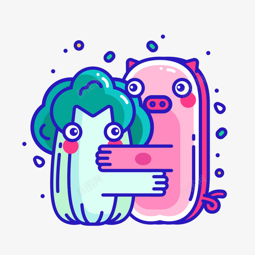 白菜猪肉饺子svg_新图网 https://ixintu.com 白菜 猪肉 饺子