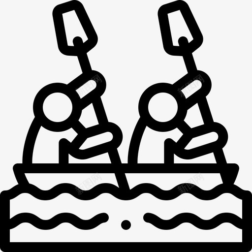 划桨水上运动2直线型svg_新图网 https://ixintu.com 划桨 水上运动 直线 线型