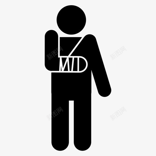 手上绷带援助医疗svg_新图网 https://ixintu.com 手上 上绷带 援助 医疗 疼痛 生病 图标