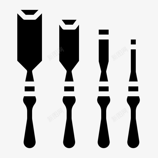 凿子雕刻凿槽svg_新图网 https://ixintu.com 工具 凿子 雕刻 凿槽 实心