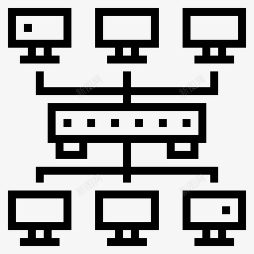 集线器连接路由器svg_新图网 https://ixintu.com 集线器 连接 路由器 wifi 信号 网络
