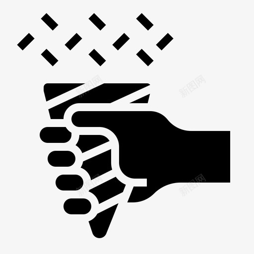 波普尔手派对svg_新图网 https://ixintu.com 婚礼 波普尔 派对 实心 图标
