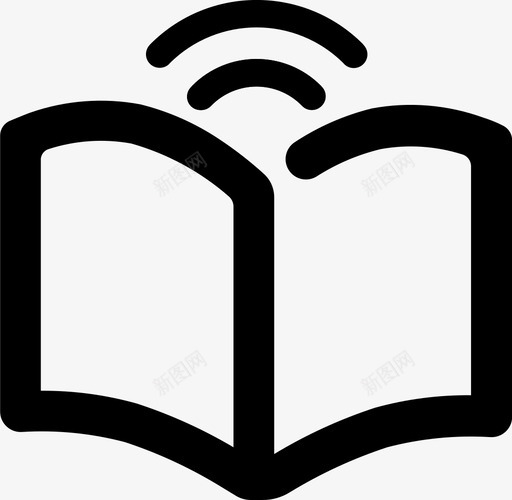 有声读物svg_新图网 https://ixintu.com 读物 有声 填充 线性 单色 圆润 绘本