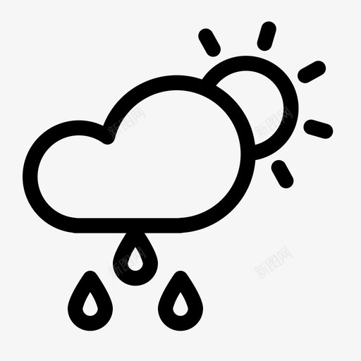 雨天云毛毛雨svg_新图网 https://ixintu.com 雨天 毛毛雨 预报 天气 春运