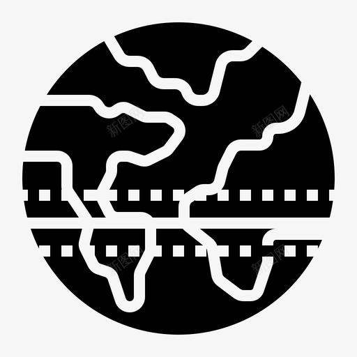 赤道地球全球svg_新图网 https://ixintu.com 全球 变暖 赤道 地球 固体 图标
