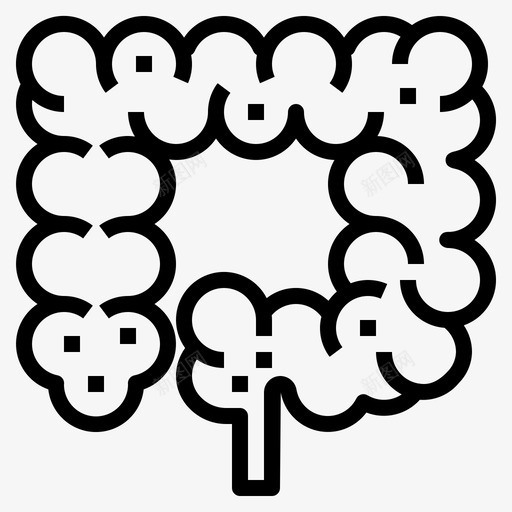 肠身体部位人体svg_新图网 https://ixintu.com 人体 器官 身体 部位 图标