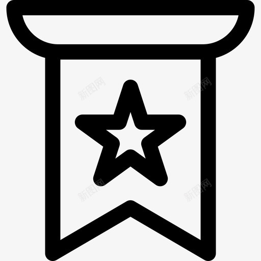横幅奖章5直线svg_新图网 https://ixintu.com 横幅 奖章 直线