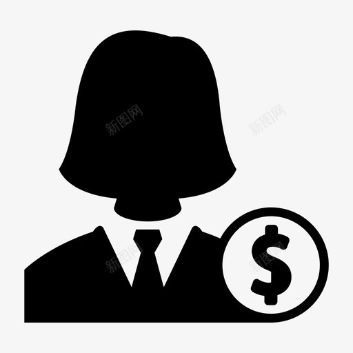 富婆化身女商人svg_新图网 https://ixintu.com 富婆 化身 商人 金融