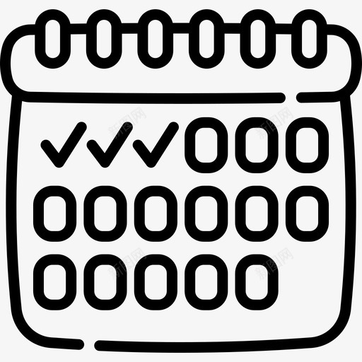日历时间管理64线性svg_新图网 https://ixintu.com 日历 时间管理 线性