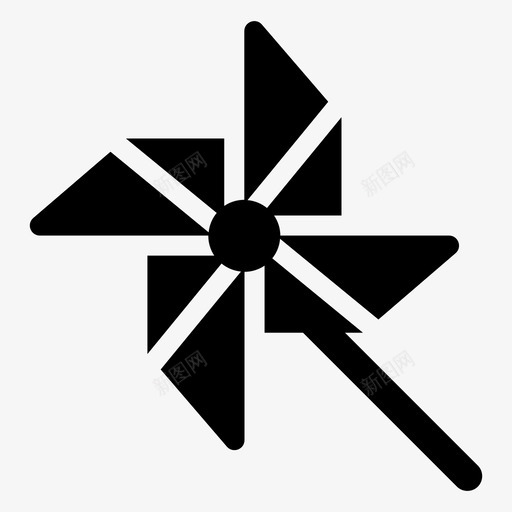 风车儿童风车纸工艺svg_新图网 https://ixintu.com 风车 儿童 工艺 螺旋桨 旋转 一套 玩具 字形 矢量 矢量图 图标