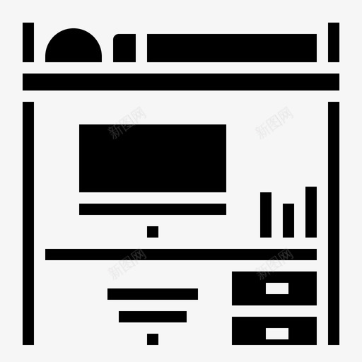 家庭办公室日工作svg_新图网 https://ixintu.com 家庭 办公室 工作 工作日 实心 图标