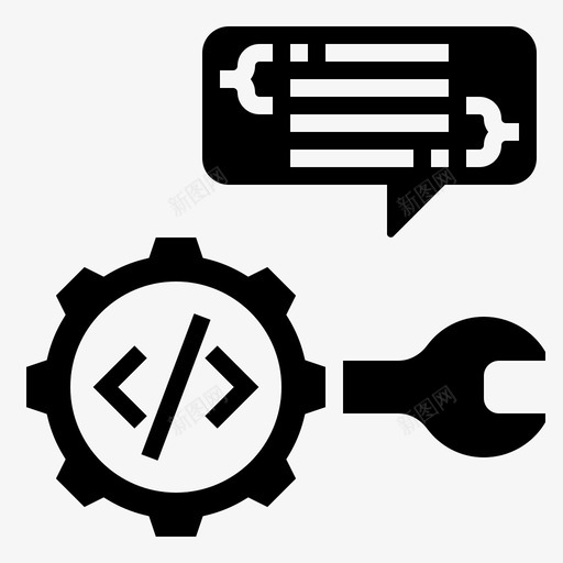 代码命令编程svg_新图网 https://ixintu.com 代码 命令 编程 设置 软件 机器人 工程 glyph 0000062