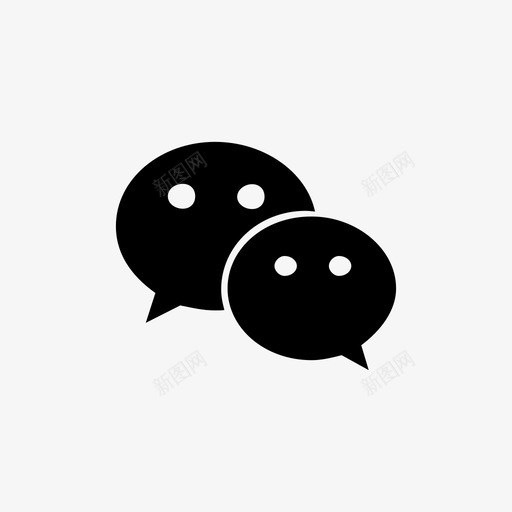微信logo单色svg_新图网 https://ixintu.com 微信 logo 单色