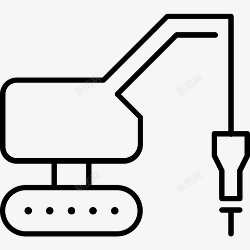 打桩机施工装载svg_新图网 https://ixintu.com 打桩机 施工 运输 装载