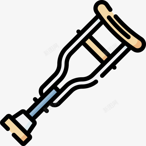 拐杖治疗59线性颜色svg_新图网 https://ixintu.com 拐杖 治疗 线性 颜色