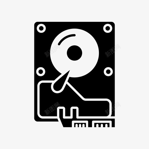 硬盘数据存储器svg_新图网 https://ixintu.com 硬盘 数据 存储器 计算机 接口 符号
