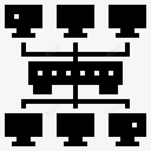 集线器连接路由器svg_新图网 https://ixintu.com 集线器 连接 路由器 wifi 信号 网络 稳定