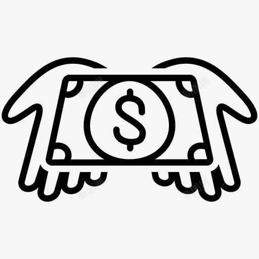 付款现金手svg_新图网 https://ixintu.com 付款 现金 贷款 轮廓