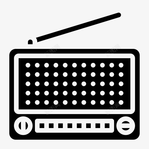 收音机家用电器2固态svg_新图网 https://ixintu.com 收音机 家用电器 固态