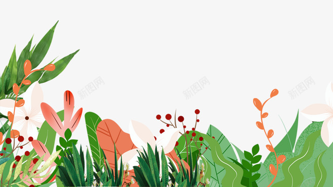植物绿色扁平化免扣免扣png免抠素材_新图网 https://ixintu.com 免扣 植物 绿色 扁平化