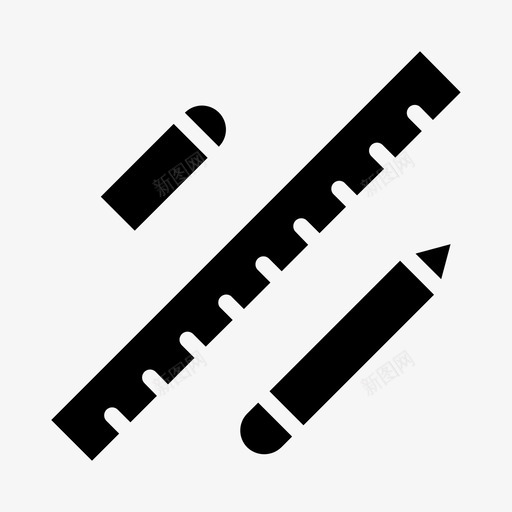 教育橡皮擦铅笔svg_新图网 https://ixintu.com 教育 橡皮擦 铅笔 尺子 学校 字形