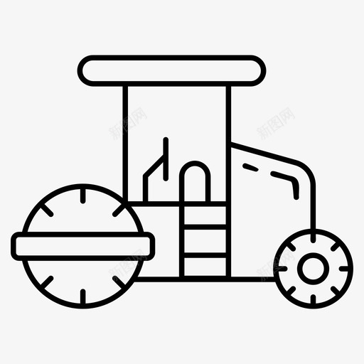 压路机推土机道路施工svg_新图网 https://ixintu.com 压路机 推土机 道路 施工 运输 矢量 线图 图标