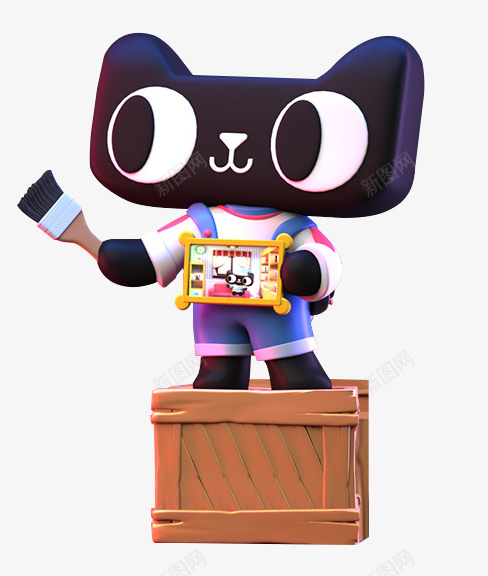 天猫人物元素png免抠素材_新图网 https://ixintu.com 天猫 猫头 天猫人物 天猫元素