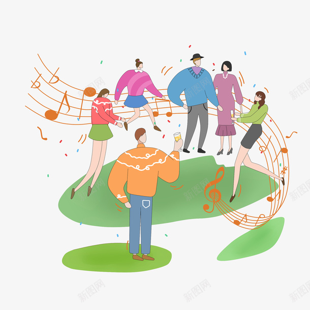 年底公司聚会蹦迪音乐趴体酒会元旦png免抠素材_新图网 https://ixintu.com 同事聚会 年底公司聚会 蹦迪 酒会元旦 音乐趴