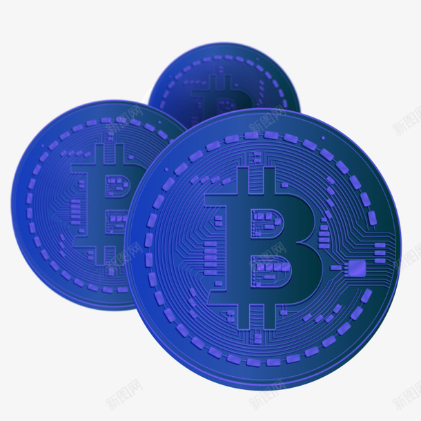 蓝色的比特币png免抠素材_新图网 https://ixintu.com BTC 区块链 数字货币 比特币 比特币装饰 蓝色