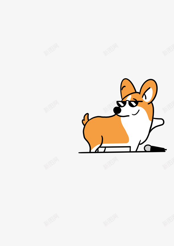 卡通狗拟人可爱png免抠素材_新图网 https://ixintu.com 卡通 狗 拟人 可爱
