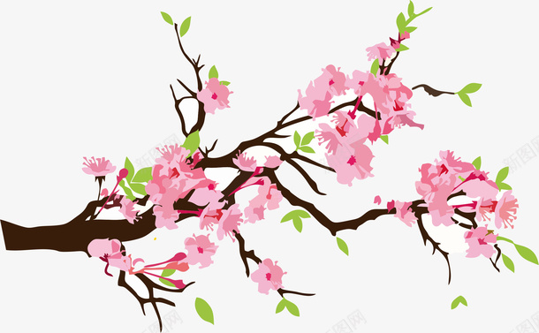 手绘冬天的梅花png免抠素材_新图网 https://ixintu.com 手绘 冬天 梅花 花