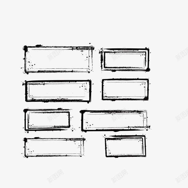 墨点框水墨标题框png免抠素材_新图网 https://ixintu.com 古风 墨点框 标题框 水墨 水墨方框边