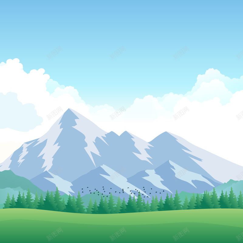 卡通山林清新绿色背景素材eps设计背景_新图网 https://ixintu.com 卡通素材 绿色 清新 背景 山林 清新绿色 绿色清新 卡通 素材 清新素材 绿色背景