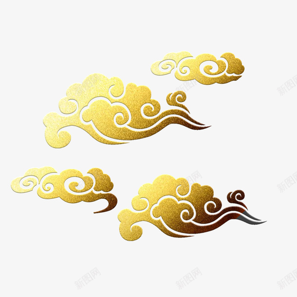 祥云金箔素材元素png免抠素材_新图网 https://ixintu.com 祥云 金箔 素材 元素