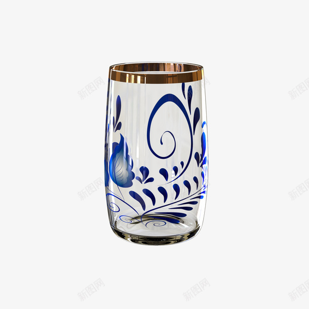 一个有趣的蓝色透明杯子png免抠素材_新图网 https://ixintu.com 自然 餐具 杯子 瓶子