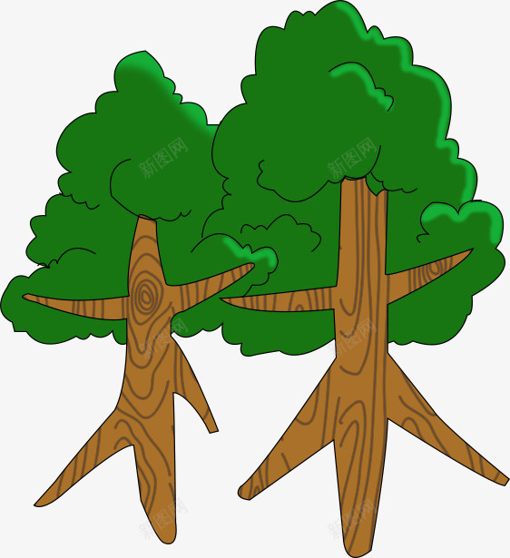 林象形字手绘描绘png免抠素材_新图网 https://ixintu.com 林 象形字 手绘 描绘