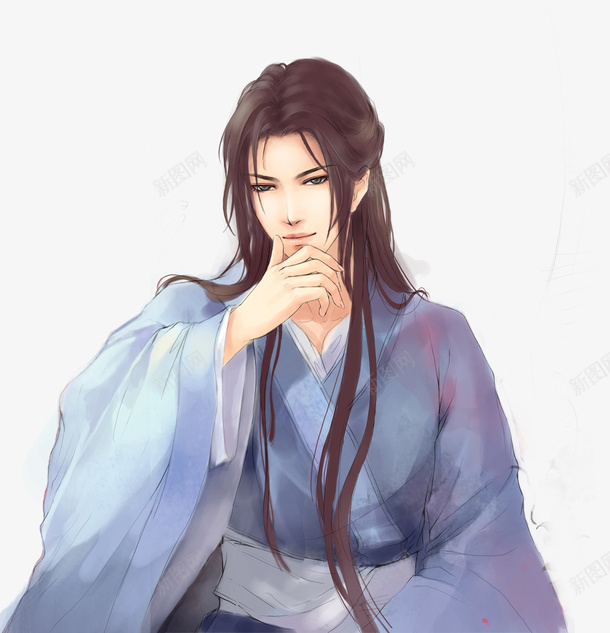痕迹565456454png免抠素材_新图网 https://ixintu.com 古风 古风美男子 唯美 手绘 男子