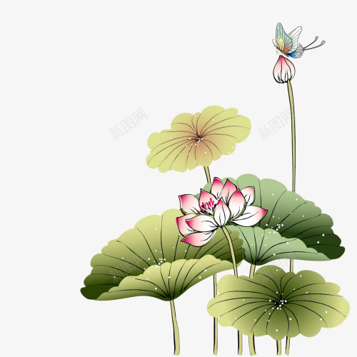 中国风水墨荷花免扣元素png免抠素材_新图网 https://ixintu.com 中国风 水墨 荷花 免扣