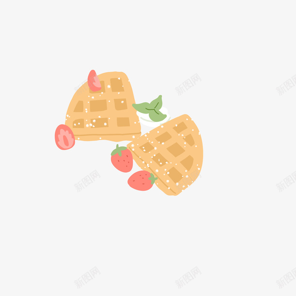 可爱卡通华夫饼psd免抠素材_新图网 https://ixintu.com 卡通 华夫饼 可爱 简约