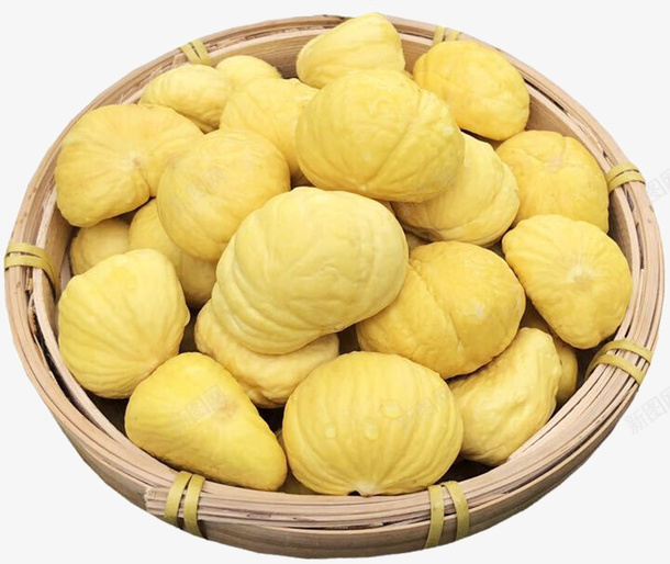 一盘去壳的板栗png免抠素材_新图网 https://ixintu.com 果实 板栗 栗子 特写 去壳