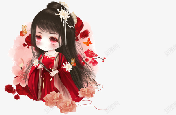 卡通女孩图像1png免抠素材_新图网 https://ixintu.com 可爱 元气 活泼 大方