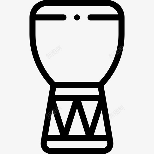 Djembe音乐乐器62线性svg_新图网 https://ixintu.com Djembe 音乐 乐器 线性