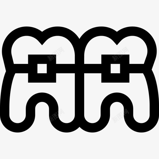 正畸医疗保健37线性svg_新图网 https://ixintu.com 正畸 医疗保健 线性