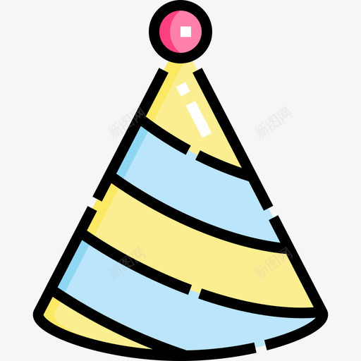 派对帽165岁生日线性颜色svg_新图网 https://ixintu.com 派对 165岁 生日 线性 颜色