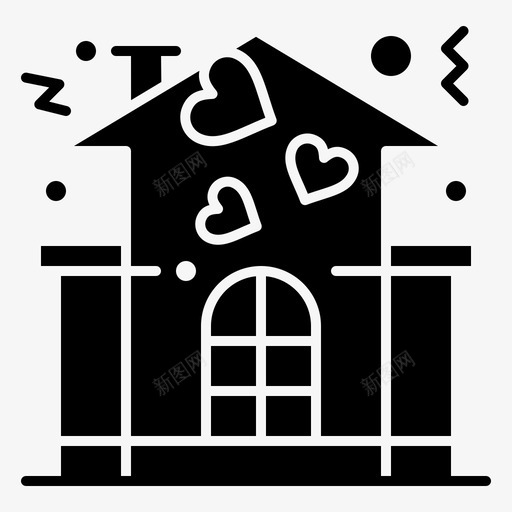家庭家爱svg_新图网 https://ixintu.com 家庭 情人节 实心 雕文