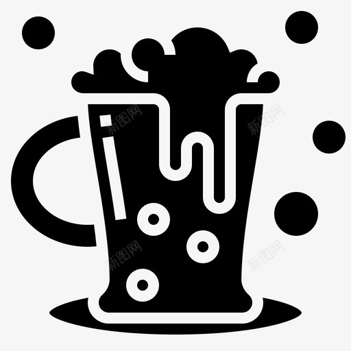 啤酒杯酒精饮料svg_新图网 https://ixintu.com 啤酒杯 酒精 饮料 品脱 beverageglyph2