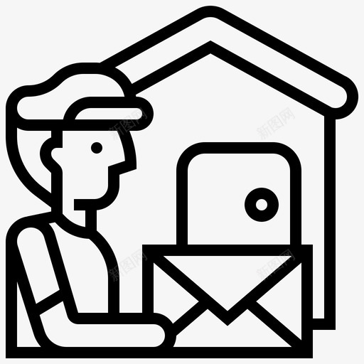 邮递员投递员工作svg_新图网 https://ixintu.com 邮递员 服务 投递员 工作 邮递 热线