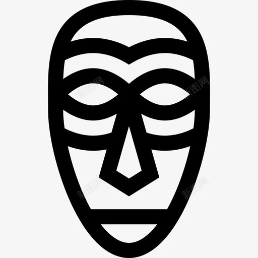 非洲面具非洲31直线型svg_新图网 https://ixintu.com 非洲 面具 直线 线型